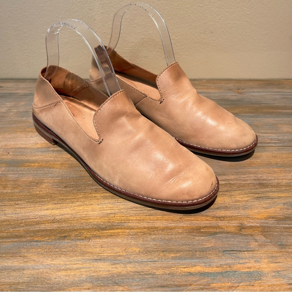 Sperry Tan Leather Slip-On Flats
